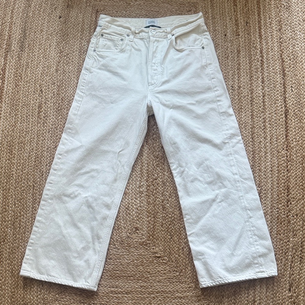 Citizen of Humanity Cream Gaucho Jeans